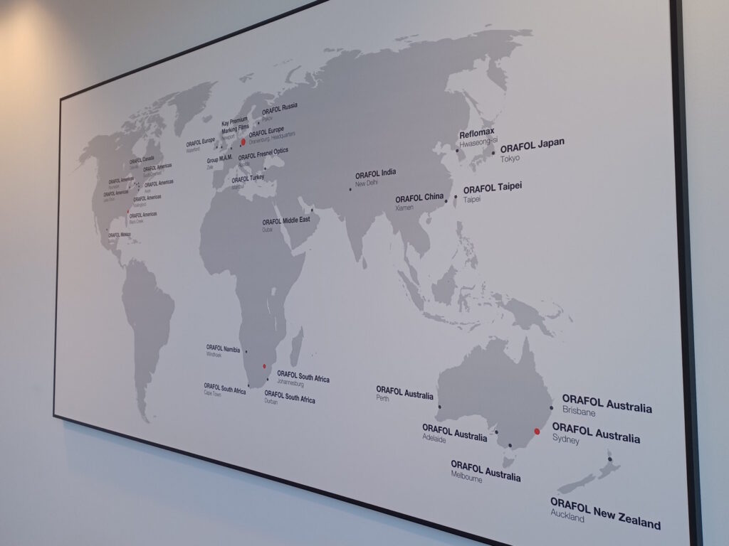 Orafol Weltkarte
